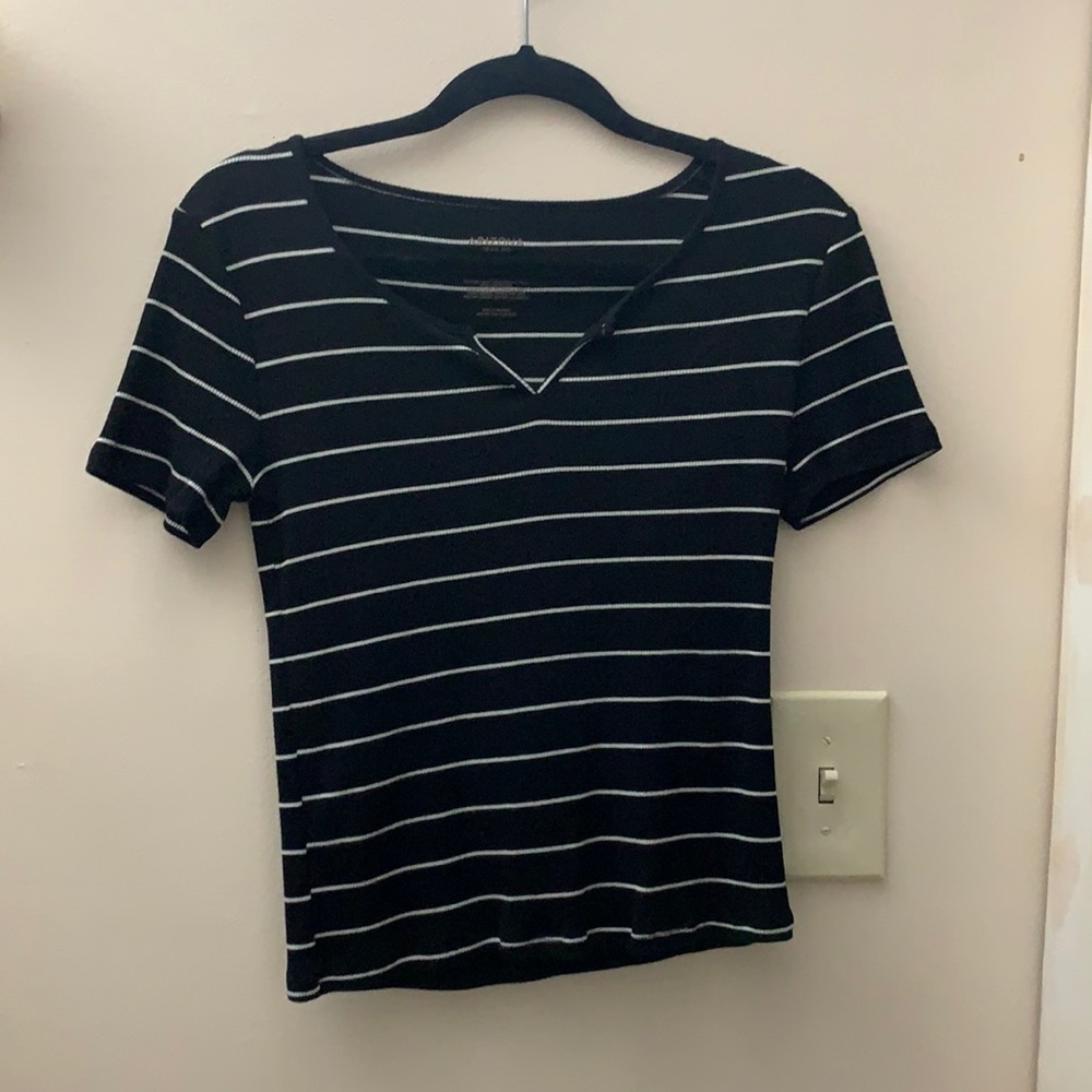 Short sleeve striped top